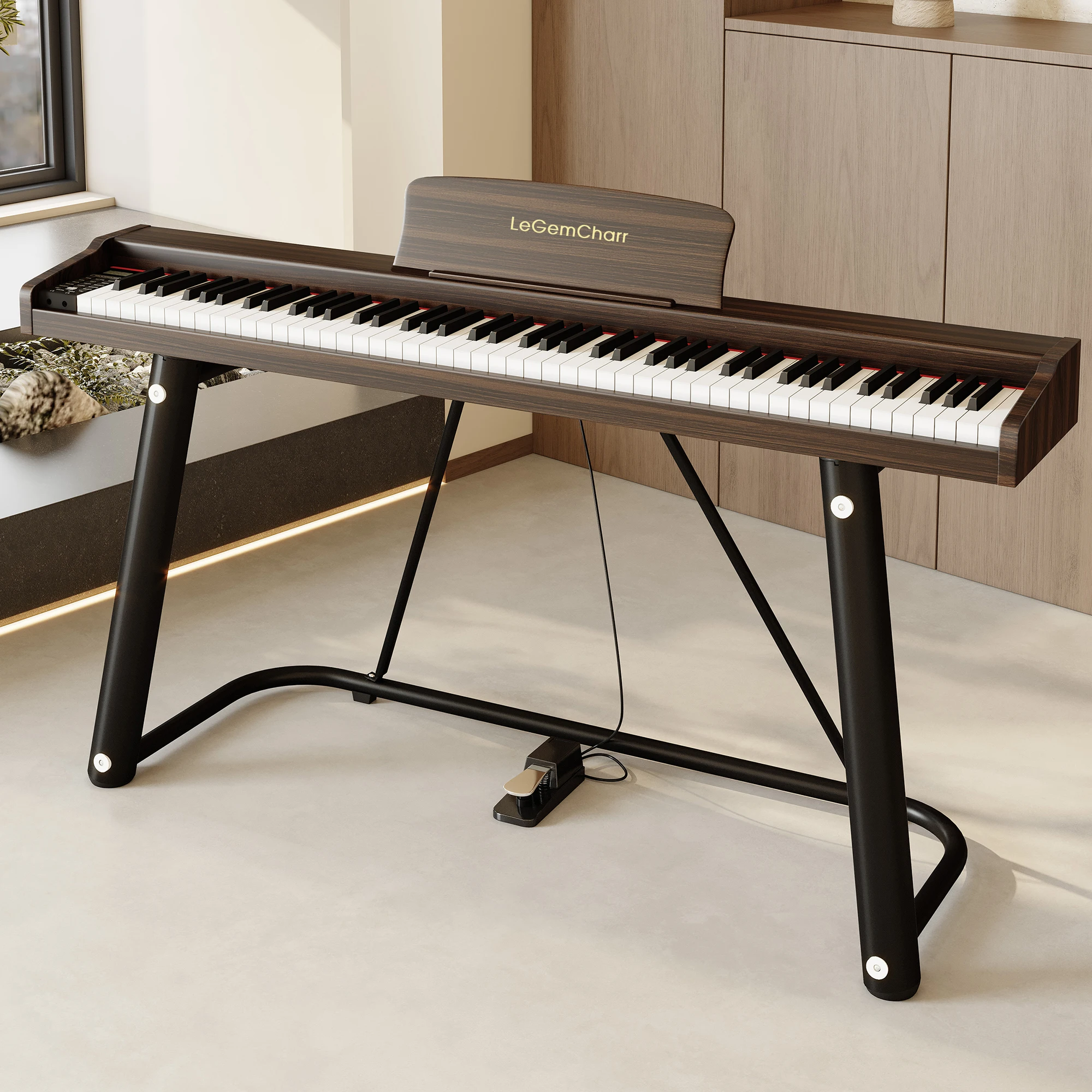 LeGemCharr Piano Digital 88 Teclas Ponderadas Controlador Midi Teclado Piano Eléctrico Portátil Precio Piano Eléctrico