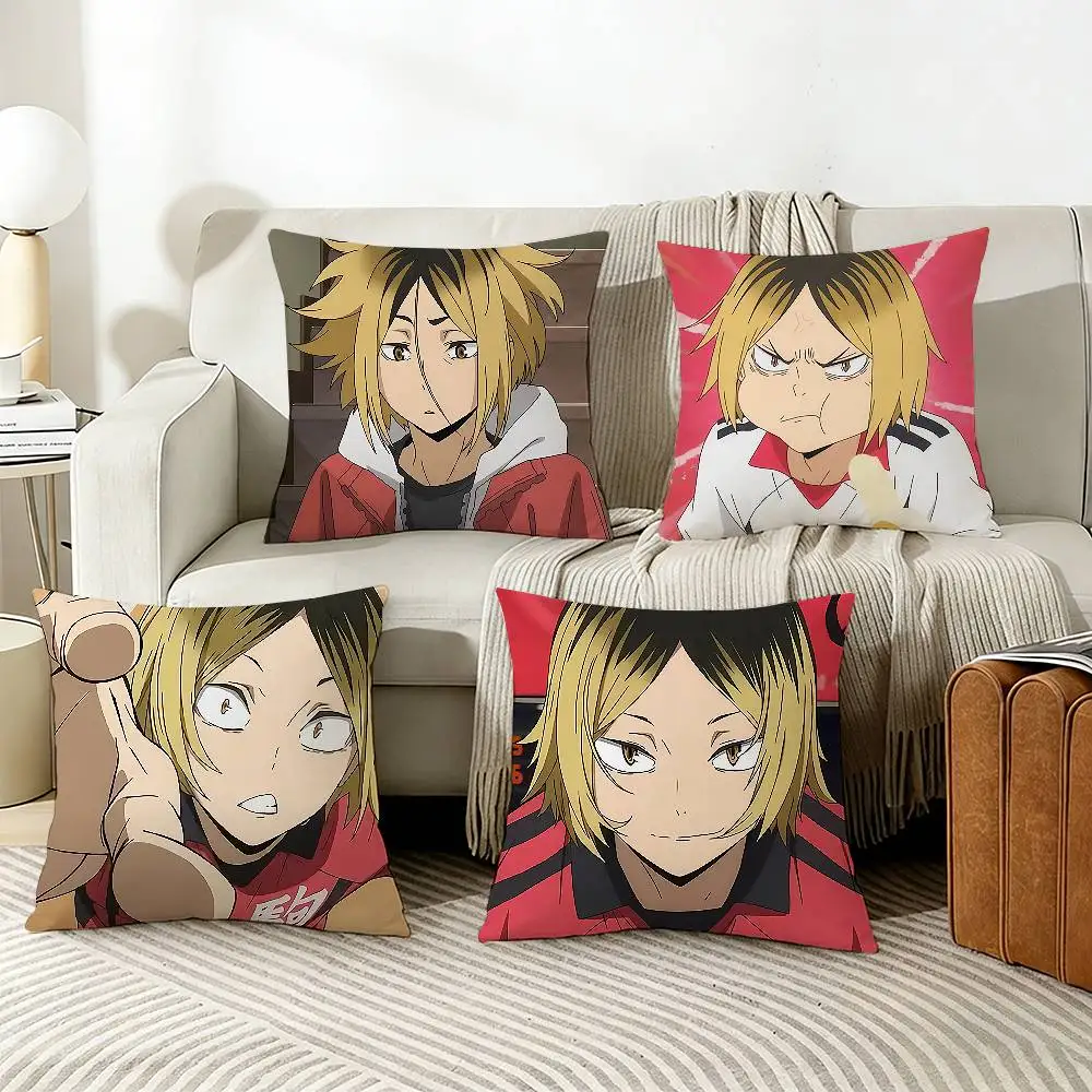 

K-Kenma K-Kozume Badge Anime H-Haikyuu Pillow Cover Sofa Cushion Cover Home Room Decoration Children Gift