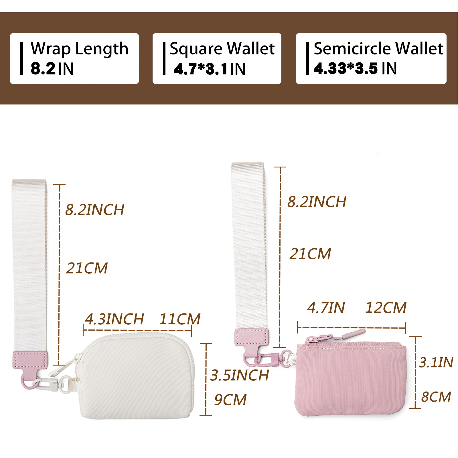 Mini Zip Around  Wristlet Wallet for Women Dual Pouch Wristlet Portable for Wristlet  Bags for Mini Women Coin Pock