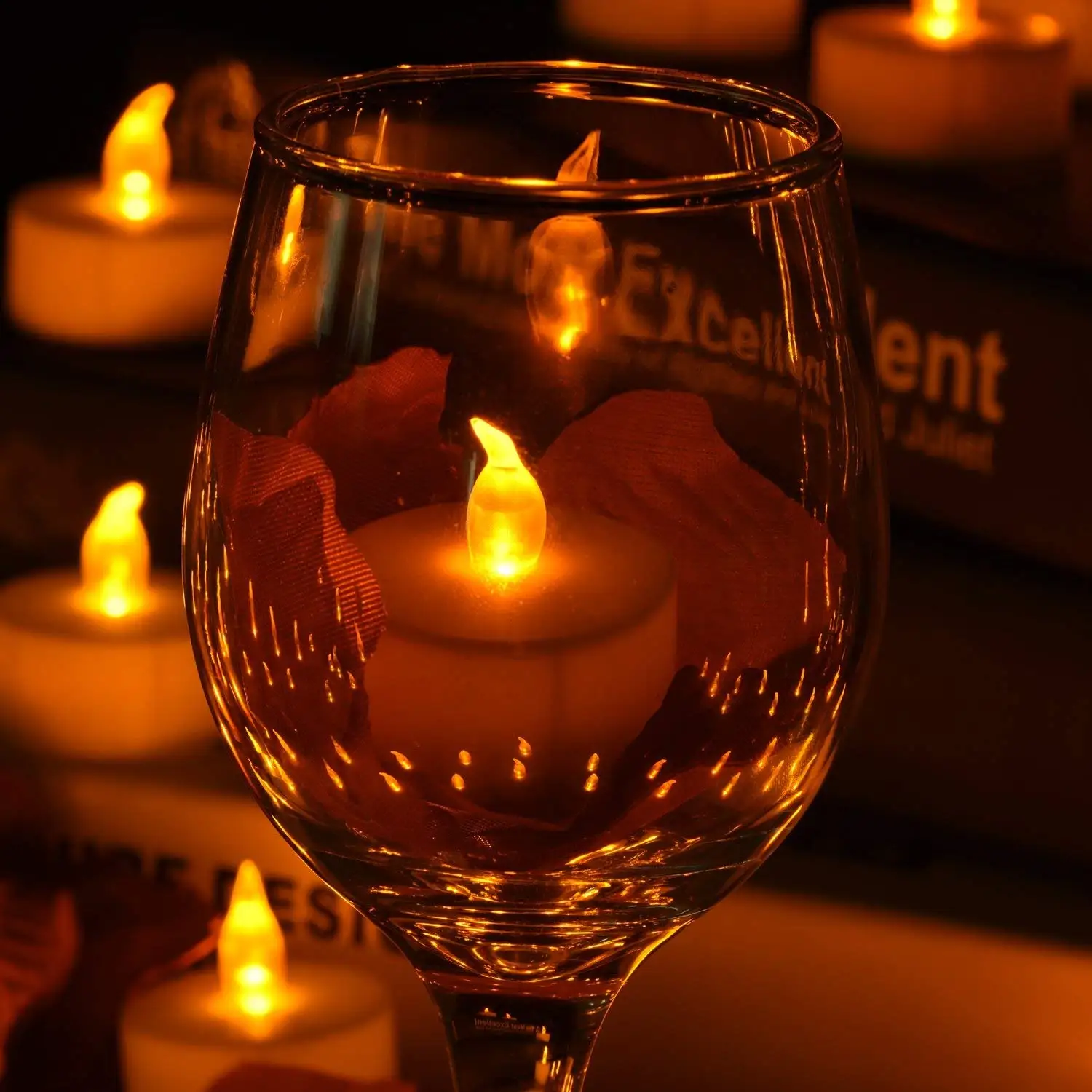 12pcs Led Electronic Candles Realistic Flameless Tea Lights For Wedding Birthday Decor Operated Plastic Candles Night