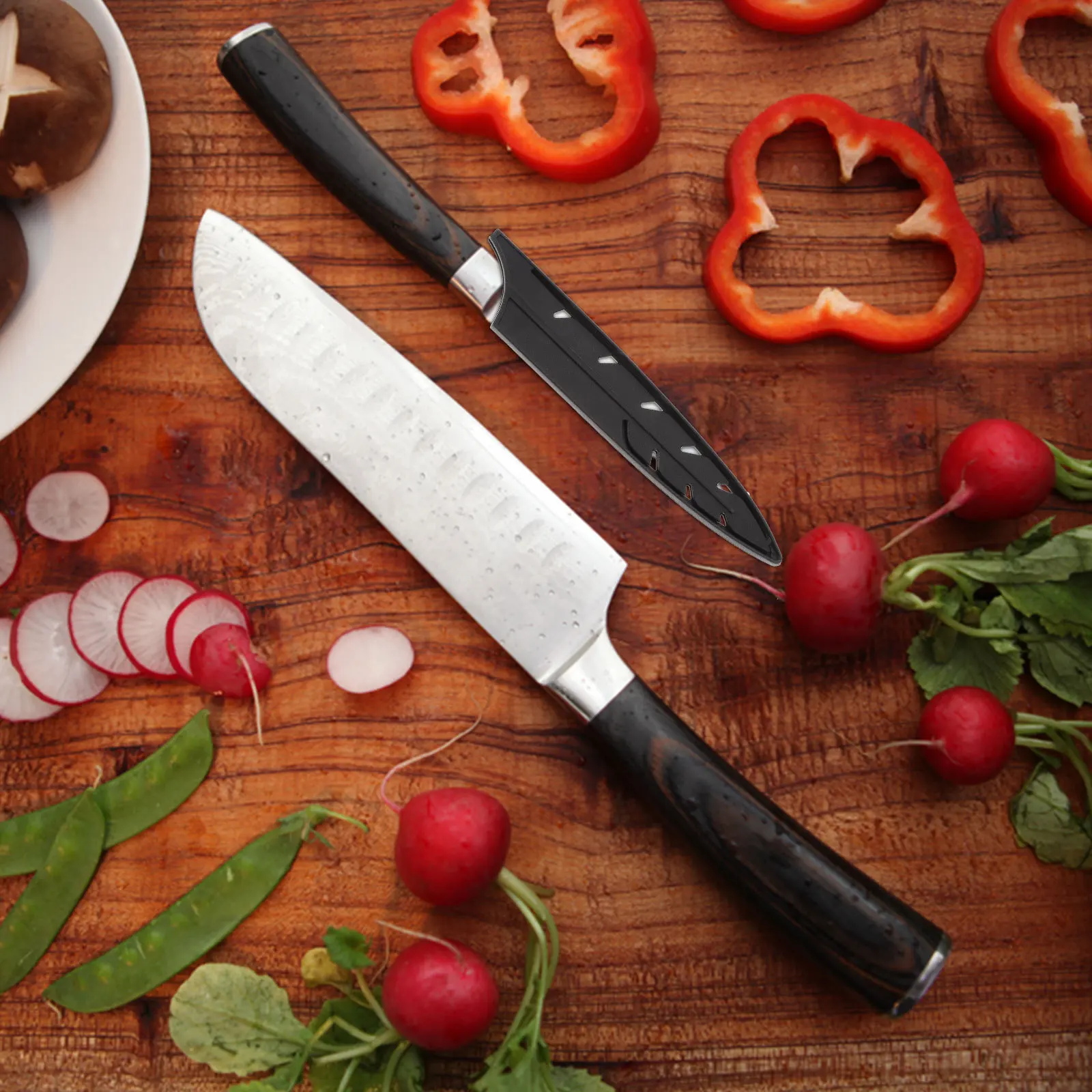 ปลอกมีดเซรามิกสีดำ 1 ชิ้น ขนาด 8 นิ้ว ปลอกป้องกันใบมีดพลาสติก ดีไซน์กันลื่น สำหรับเก็บในลิ้นชัก