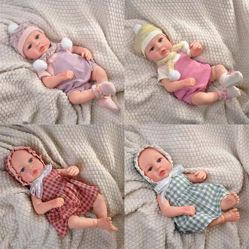 

45CM Reborn Baby Doll 17.72inch Cloth Body Reborn Baby Doll For Girl Lifelike Soft Baby Girl Doll No Hair High Quality Bebe Doll