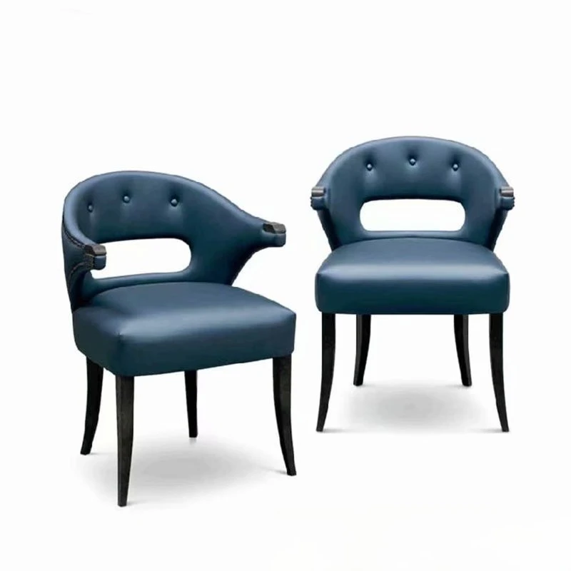 Leisure hotel fashion leather art buckle negotiation chair