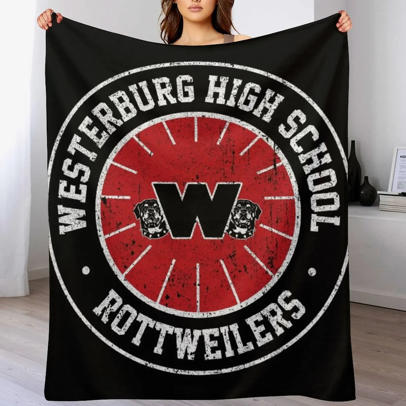 Westerburg High School Crest (Heathers) Variant Throw Blanket Anti Shedding Soft Fuzzy Blanket for Home