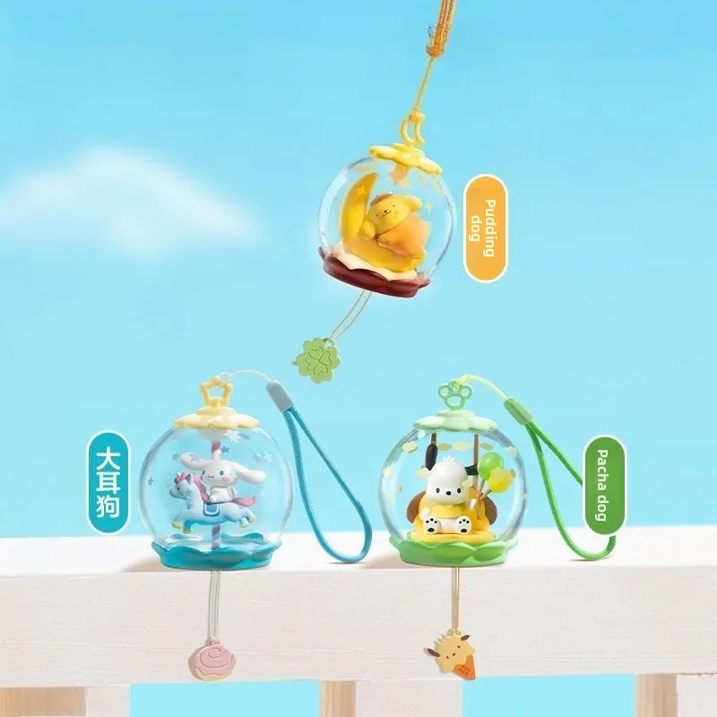 Niedliche Cartoon Hello Kitty My Melody Kuromi Süßer Traum Blasenhaus Szene Figur Blind Box Süße Schreibtischdekoration Urlaubsgeschenk