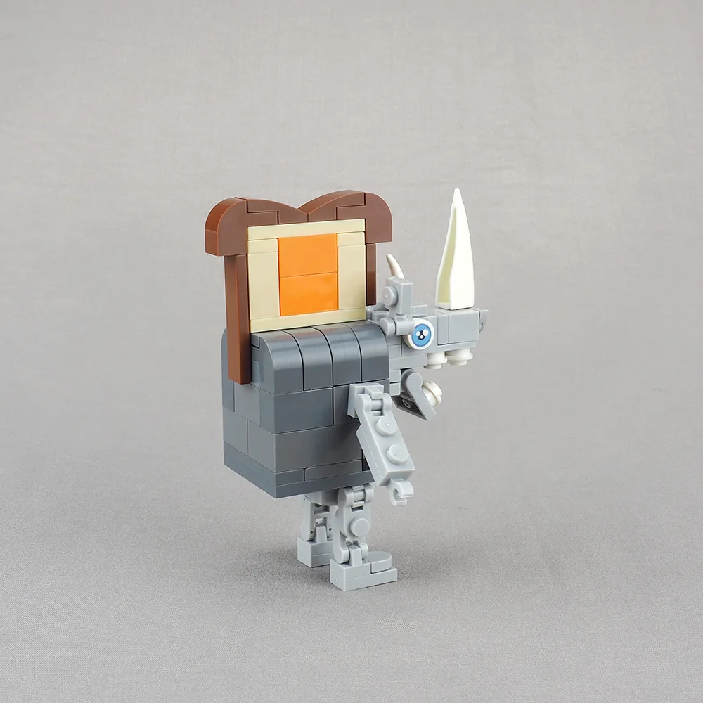 AI Monster Tung Sahur Building Blocks Stick Figure Rhinoceros Toast Premium Experience DIY Materials Long-Lasting Durable Boy