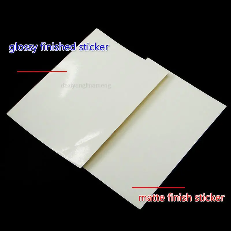 100pcs/lot A4 Printing Paper Glossy Matte Finish Label Paper Blank Laser To Copy Sticker Paper Strip Seal Sticker Dacorations