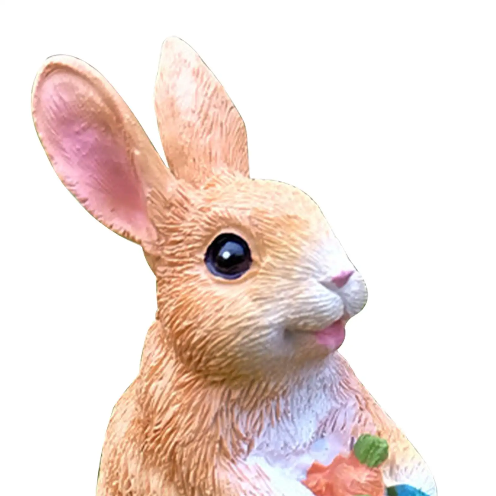 تماثيل حديقة لطيفة منحوتات حيوانات عمل فني مصغر قابل للجمع تمثال أرنب عيد الفصح لرف ديكور غرفة الأطفال على الطاولة