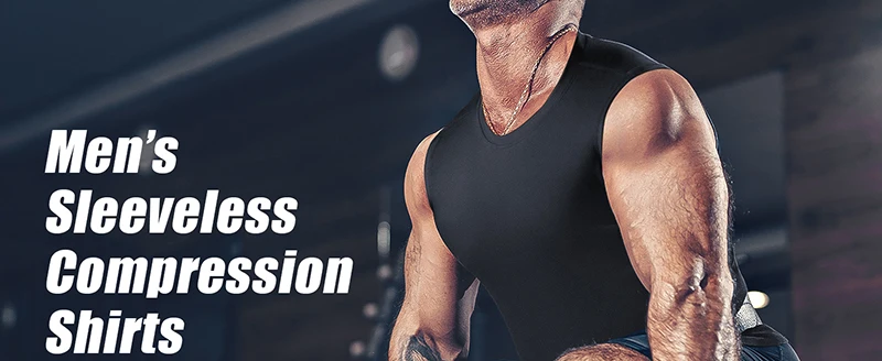 Anime Graphic Sleeveless Compression Shirt For Men Athletic Quick Dry Tank Tops Tees Gym Workout Fitness Running Vest Baselayers