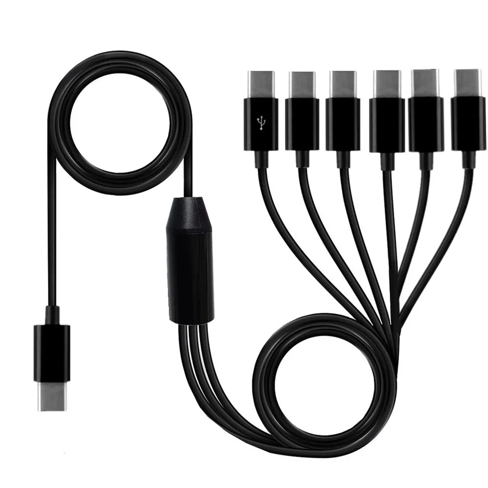 USB 2.0 Type  Type-c  To 2 3 4 6 Type-c Male Splitter Y Data Sync and Charge Connector Adapter Cable 0.5m 1.5m 2m