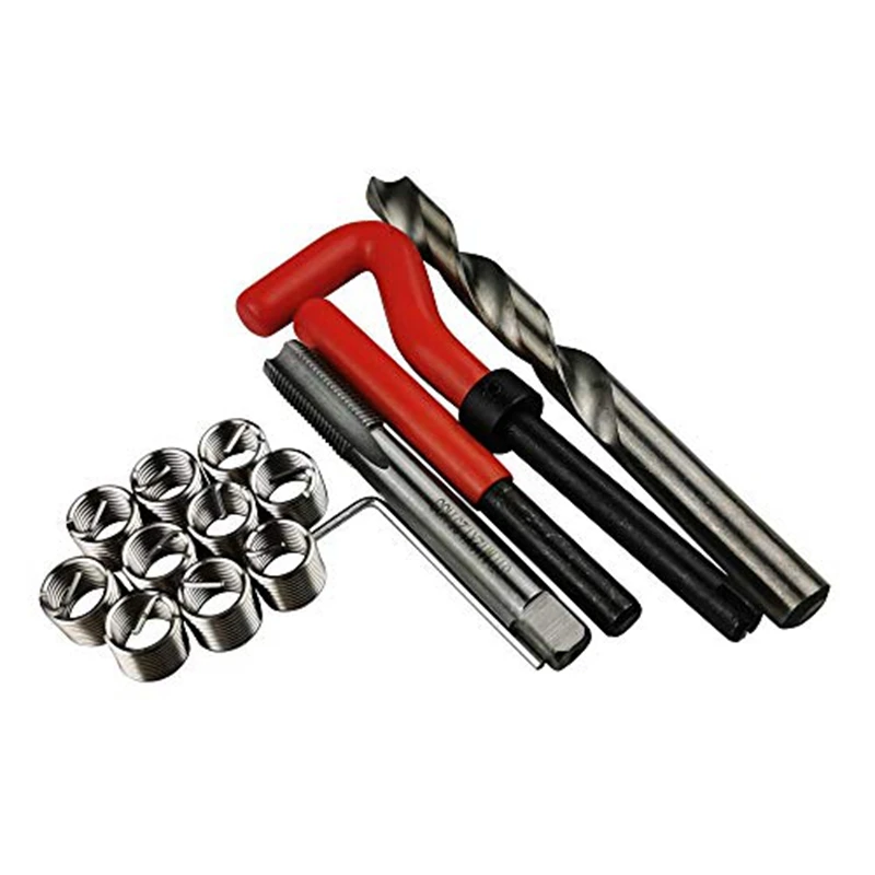 طقم إصلاح الخيوط المترية ، مجموعة إدراج إصلاح الخيوط ، الأسلاك ، M12 x inserمحامل ، 15