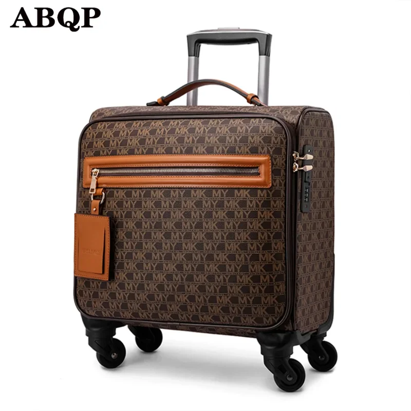 Mute Trolley Case Set, mala forte e durável, mala de embarque espessa, bagagem de viagem, 14 Polegada, 18 Polegada, 20 Polegada