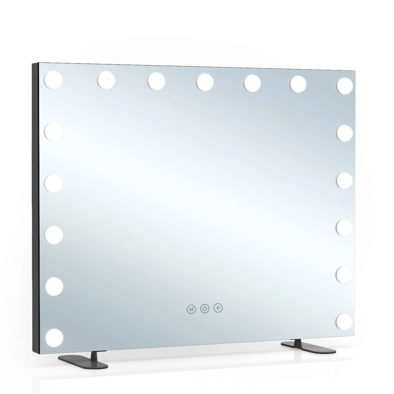 

Трехцветное зеркало для макияжа с высокой четкостью изображения и светодиодной подсветкой, настольное зеркало для макияжа с лампочками.