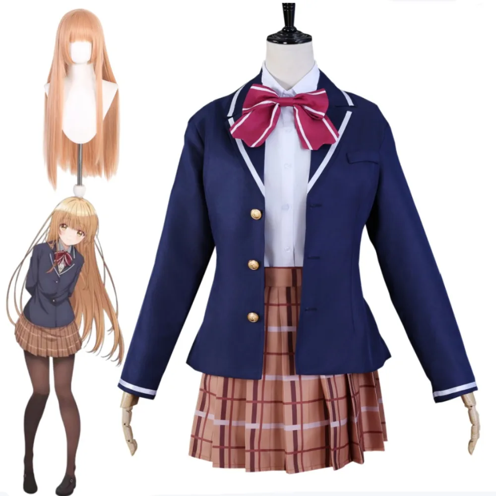 The Angel Next Door Spoils Me Rotten Mahiru Shiina JK Uniform Cosplay Costume Full Set Amane Itsuki Halloween Comic Con Outfit