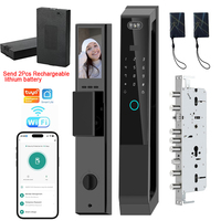 Smart Lock Smart Door Lock Includes 2pcs 4200mAh Battery with 3D Face Recognition Video intercom Wi-Fi Remote Unlock Using Tuya