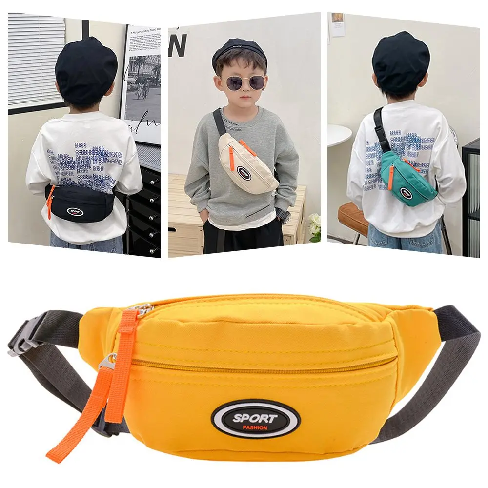

Boys Handsome Chest Bag Korean Kids Trend Messenger Bag Children's Leisure Shoulder Small Package Mobile Phone Bag Fanny Pack