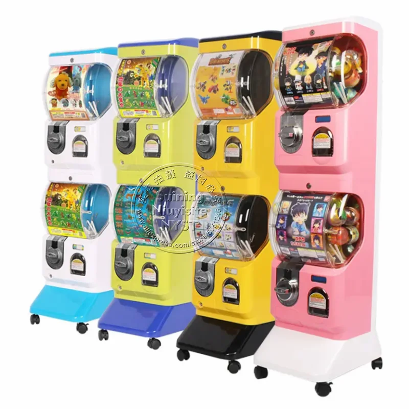 45-75mm Capsule Toys Ball Gashapon Dispenser Machines Shopping Malls School Kids Token Coin Operated Gacha Candy Vending Machine