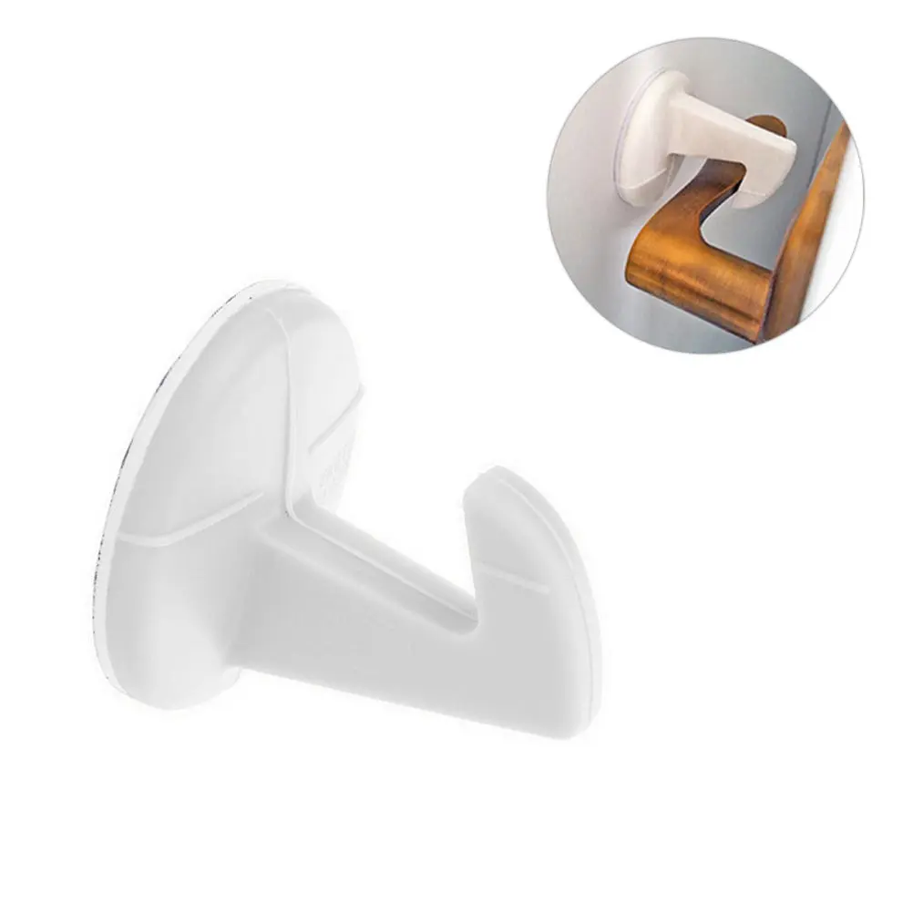 Doorknob Wall Protector Anti-Collision Silicone Thickening Bumper Pad White Silent Door Crash Pad Hook Design Door Knob Stopper