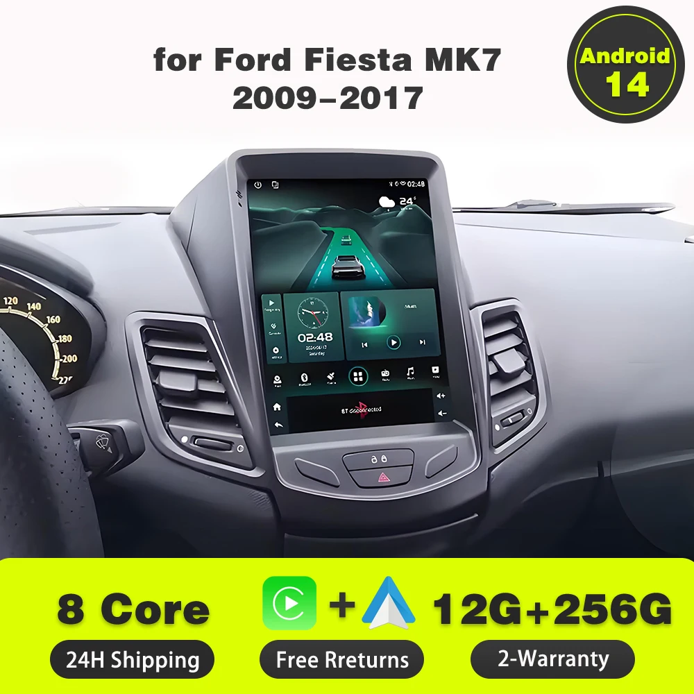 

9.7 inch Android 14 For Ford Fiesta MK7 2009 -2017 Wireless Carplay Car Radio Stereo Multimedia Video Player GPS Navigation DSP