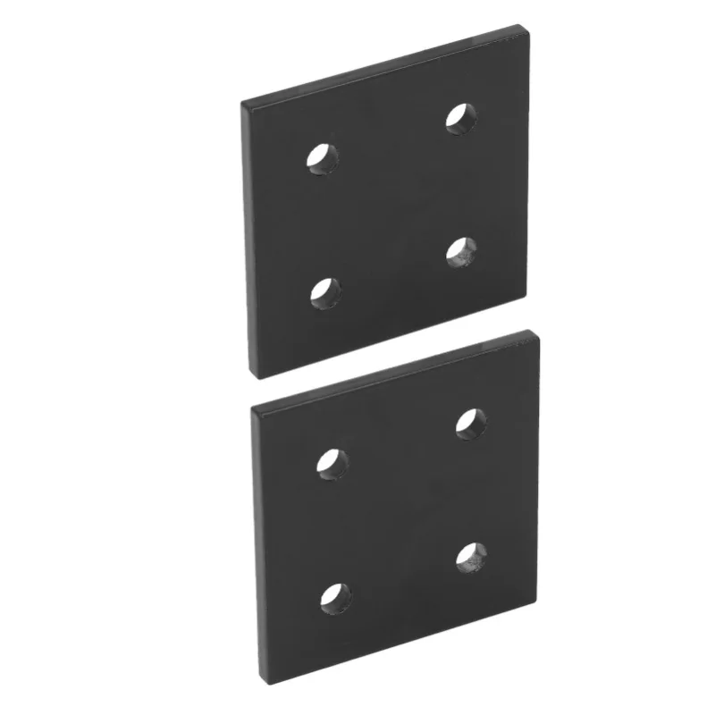 2Pcs Joint Plate Corner Fastener Rectangle Bracket Aluminum Profile Connecting For Wood 4 Holes 2040/6060/8080