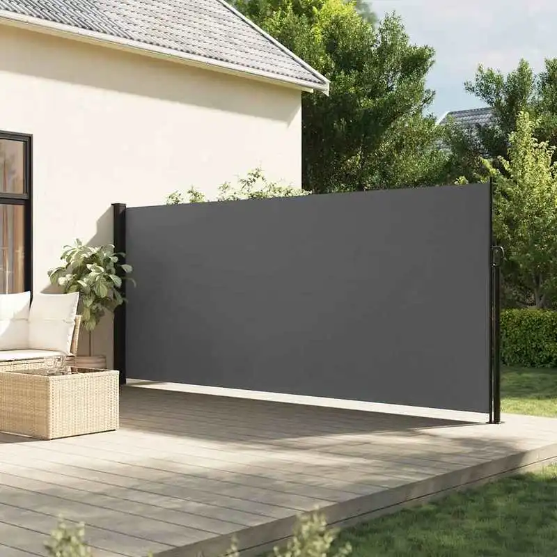 Auvent latéral extensible, anthracite, 180x500 cm