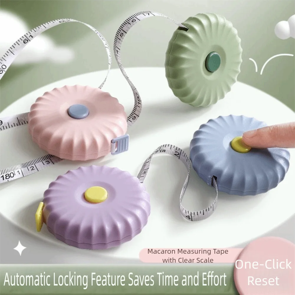 Portable Mini 2M Tape Measure Multifunctional One Click Rebound Soft Leather Ruler Body Measurements Clothing Tailor