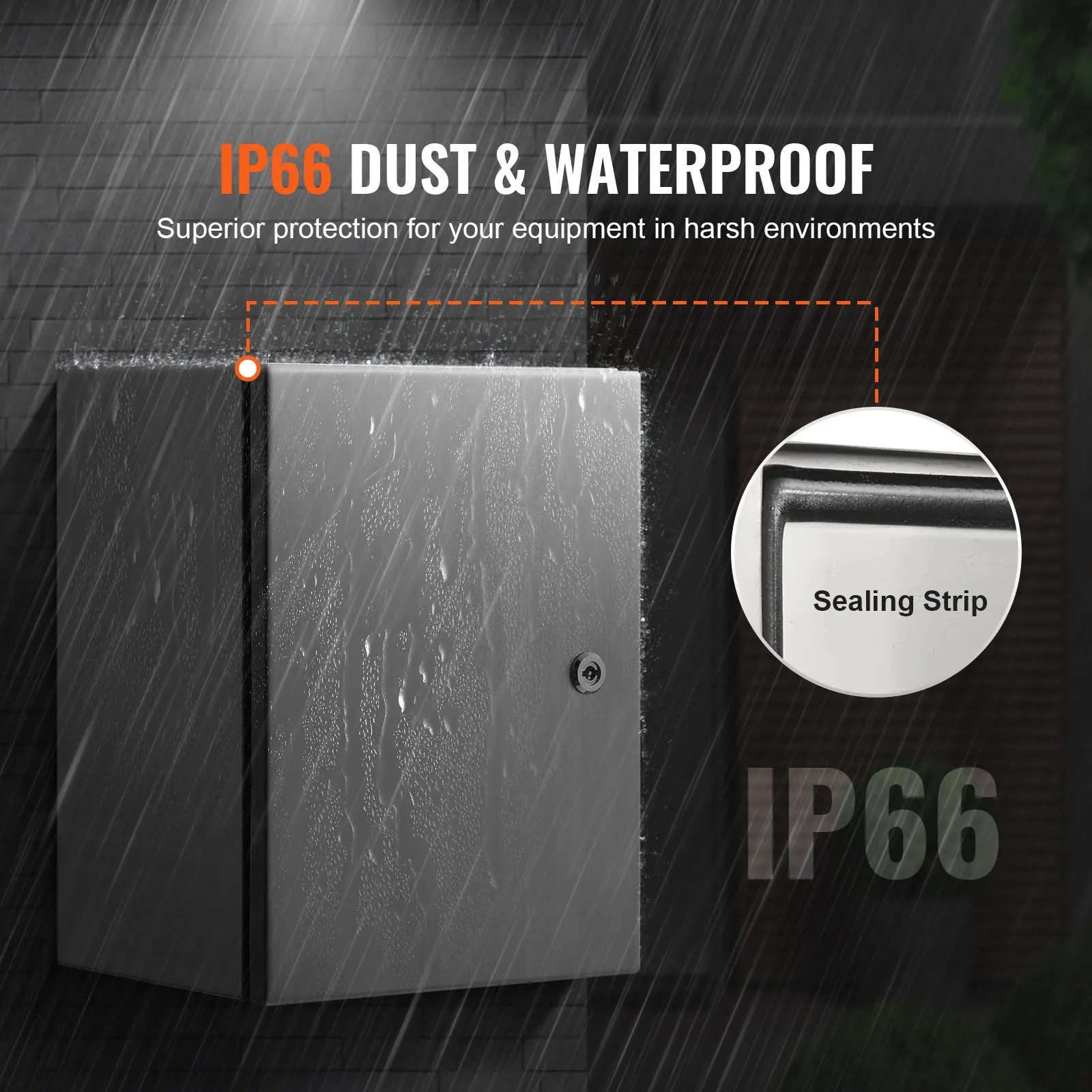 スチール製電気ボックス、304ステンレス鋼電気エンクロージャボックス、壁掛け式屋外電気電子機器