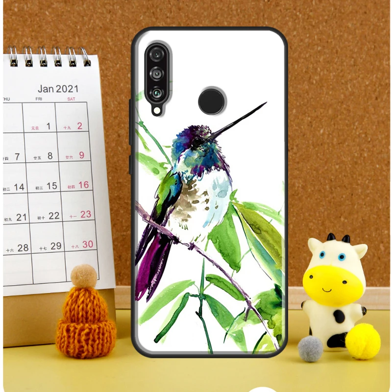 Hummingbird and Flowers Case For Huawei P30 Pro P20 P40 Lite Nova 11i 8i 3i 11 9 10 SE 5T Y60 Y70 Y90 Y61 Y91 Cover