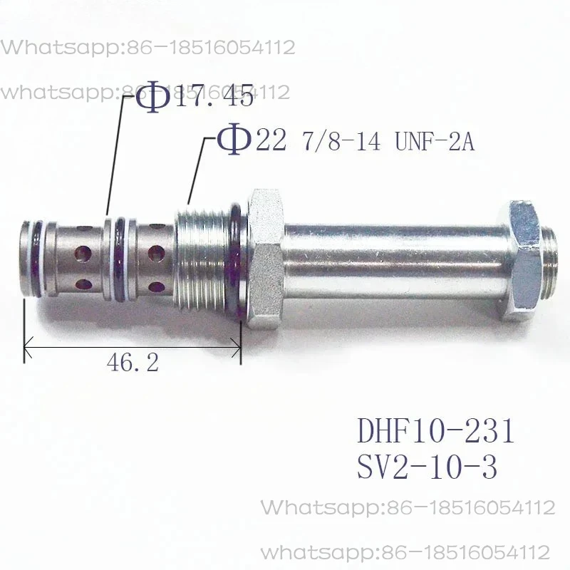 Two-position three-way thread cartridge electromagnetic reversing hydraulic valve DHF10-231 SV2-10-3