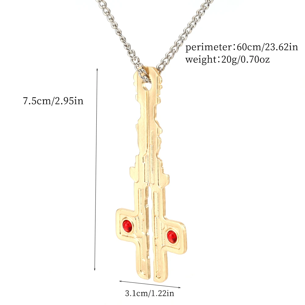 جديد فيلم مهمة مستحيل 7 توم تأثيري قلادة الكبار للجنسين AI مفتاح قلادة المختنق ملحقات السلسلة هدية الدعامة #6