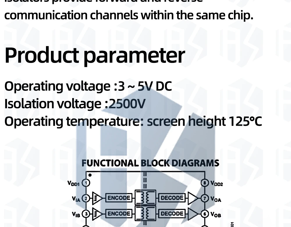 Der magnetische Isolator MCU1201 ADUM-1201 ADUM1201ARZ ersetzt den Fotokoppler für Arduino – Detail 27