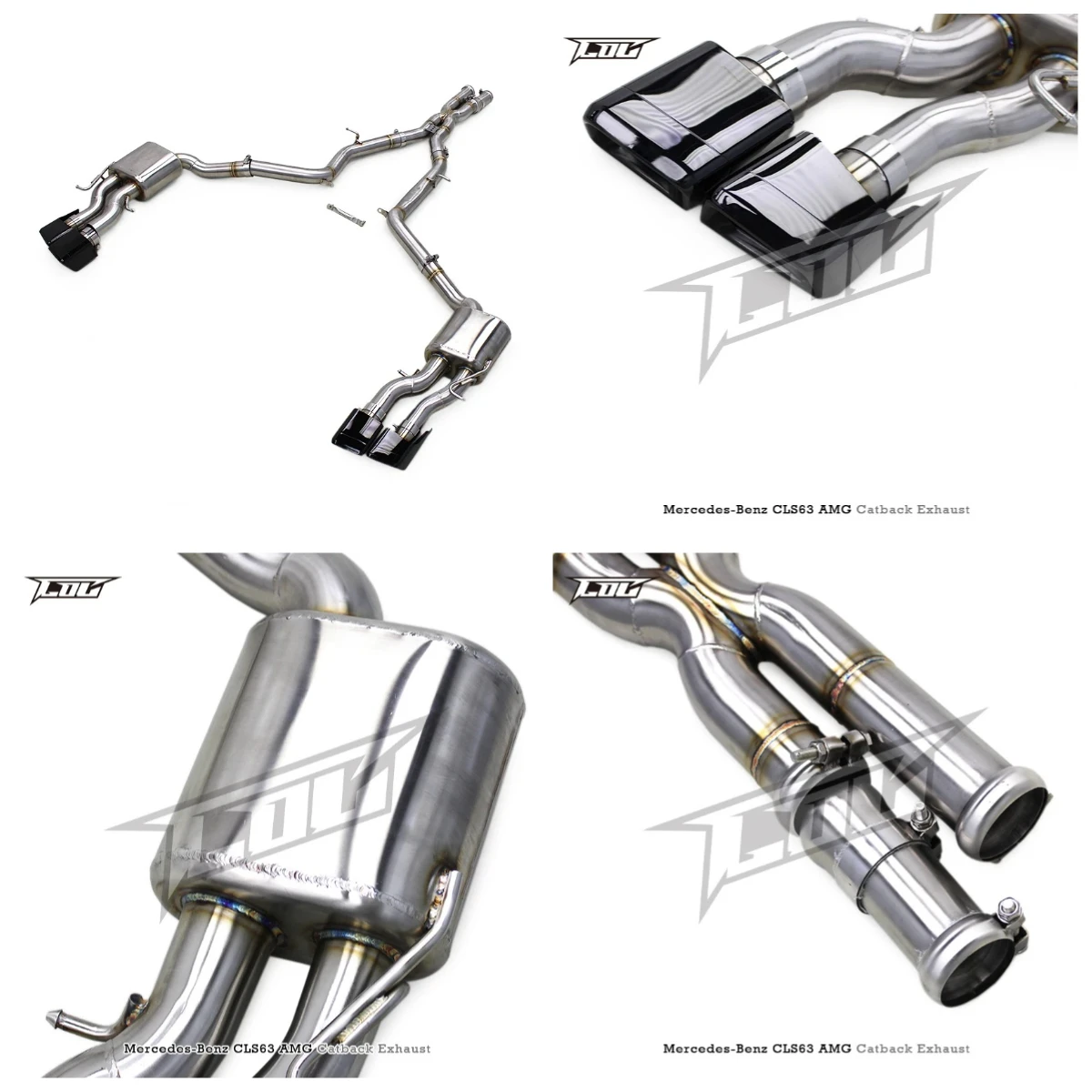 BK Modified Sound Exhaust System for  CLS63 2007-2017 Stainless Steel Pipes Catback Muffler