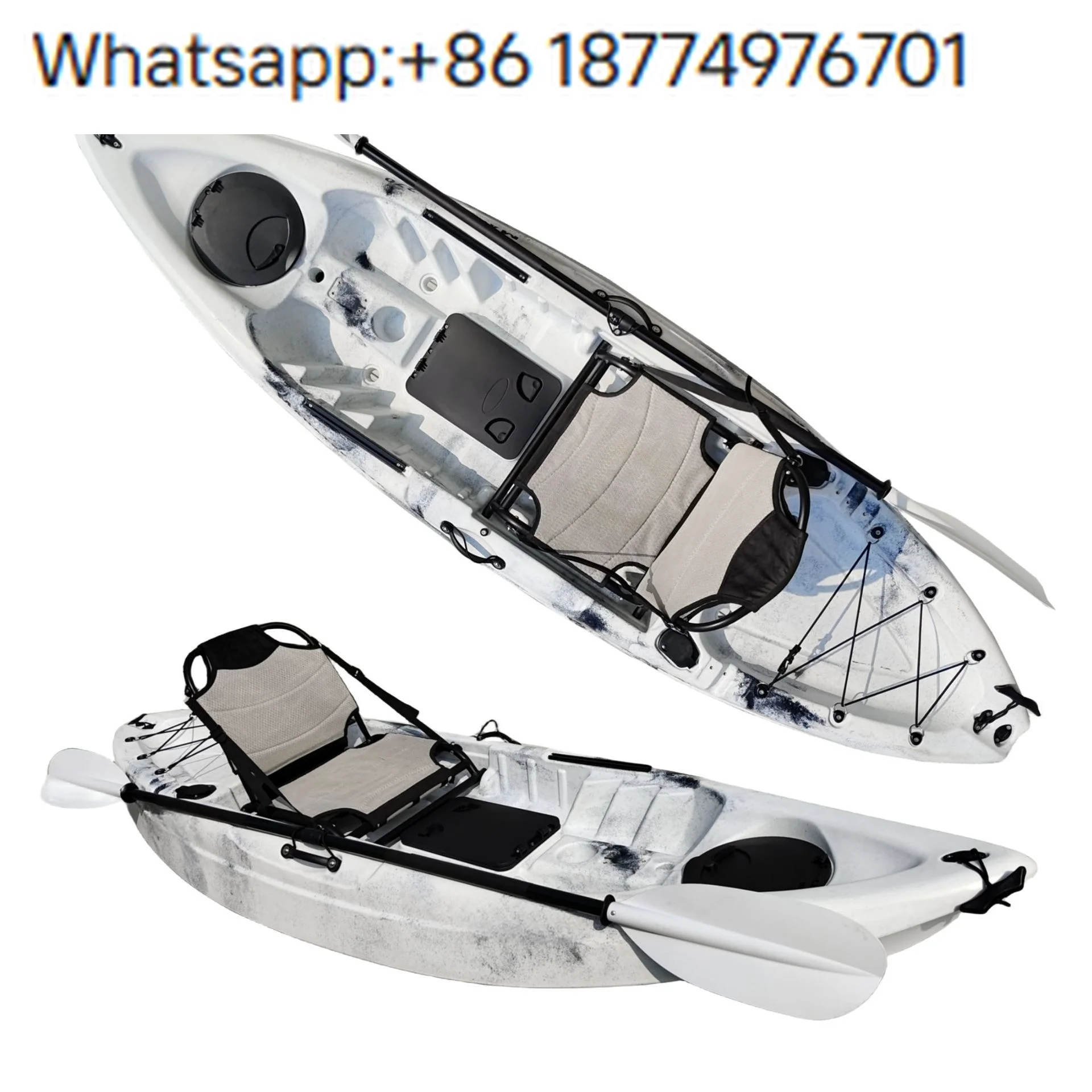 Single Person HDPE Plastic 10ft Ka with Aluminum Seat Platform Dinghy for River Fishing Can Be Fitted with Fish Finder