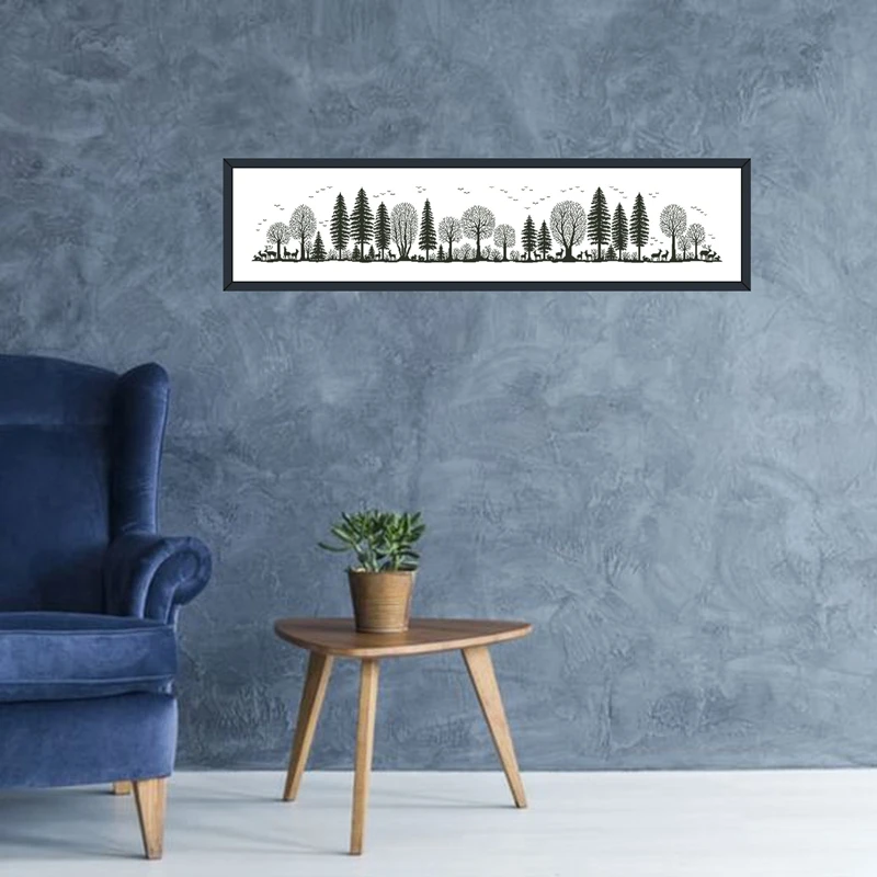 

Набор для вышивки крестом в лесу, цветной узор, дизайн 18ct, 14ct, 11ct, холст без печати, вышивка крестиком, рукоделие своими руками