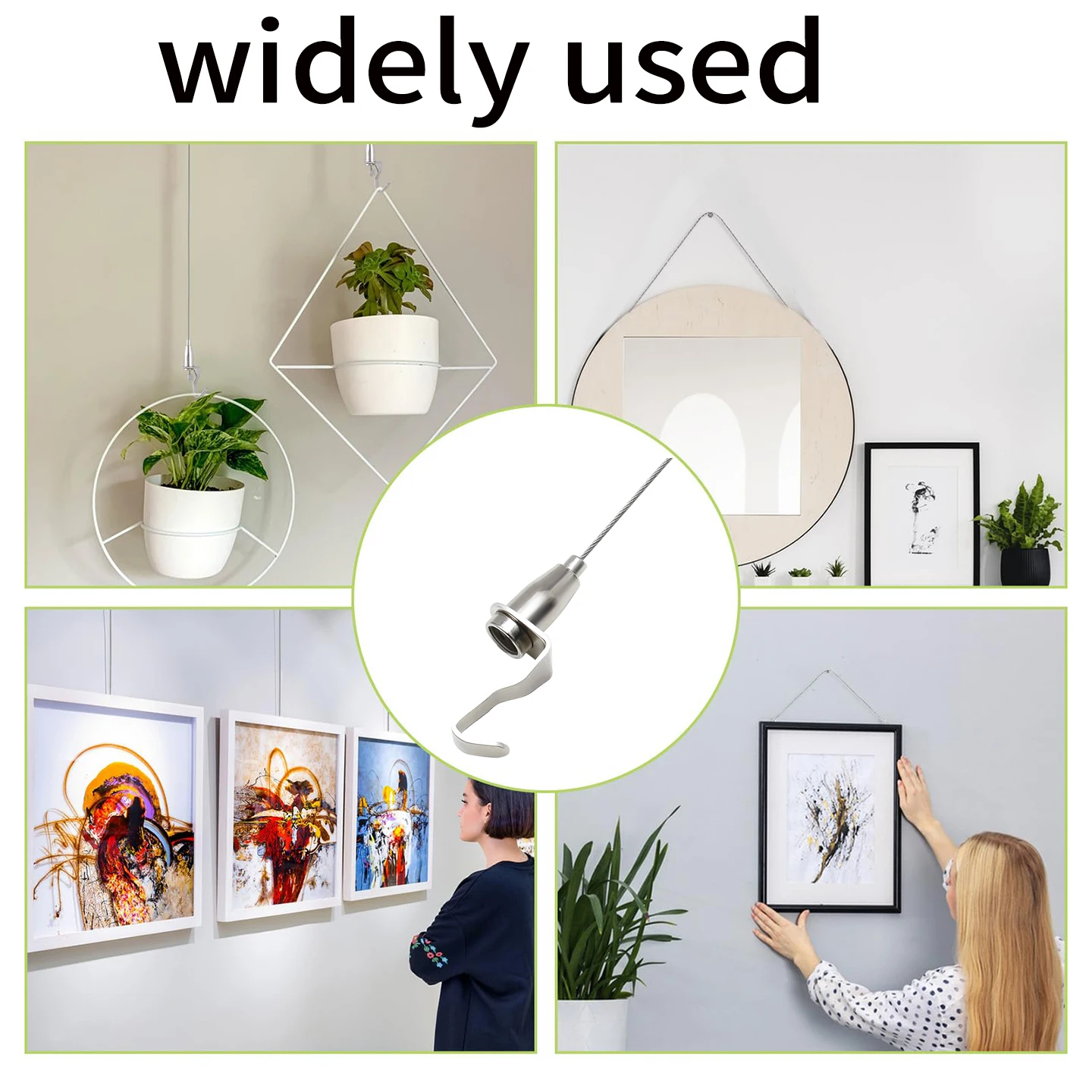 Picture 7: 1.5mm Metal Hanging Painting Kit, Adjustable Stainless Steel Wire Rope, with Hook Capable of Bearing Up to 40kg