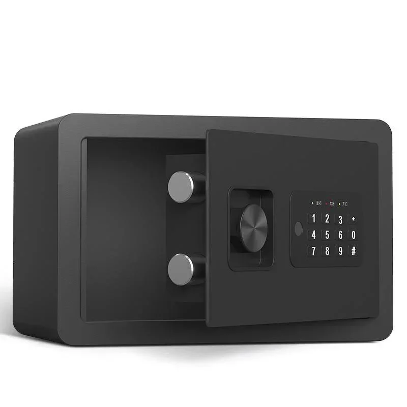 AE515 Caja fuerte con contraseña electrónica para oficina pequeña, Mini caja fuerte para el hogar, equipo de oficina, altura de 20cm, caja de acero estructural de carbono