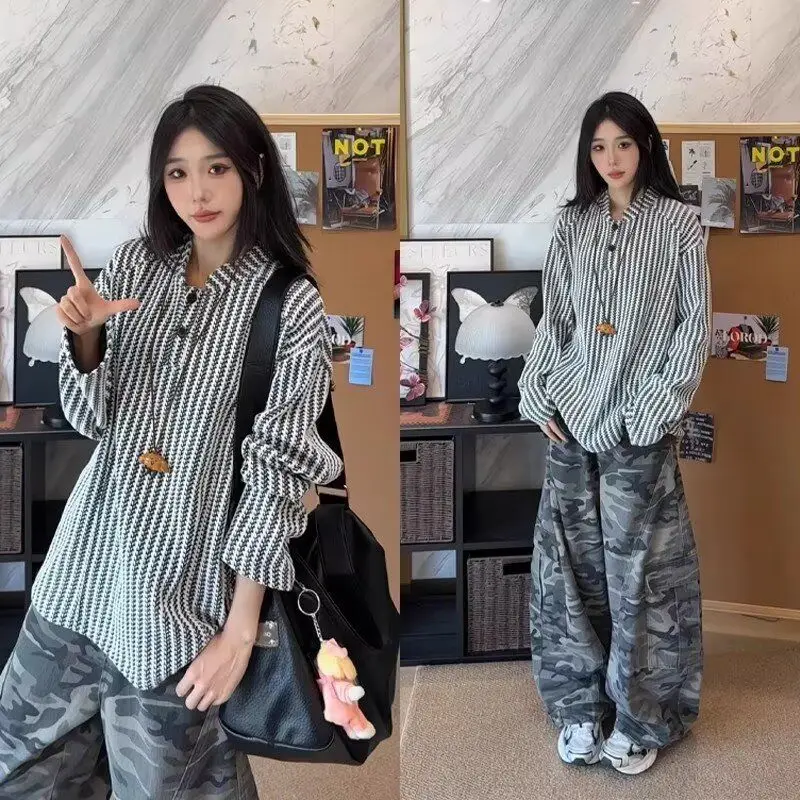 

Повседневный вязаный свитер в американском стиле ретро с v-образным вырезом, мужской цветной открытый кардиган из мягкого полиэстера, длинный зимний свет свеч