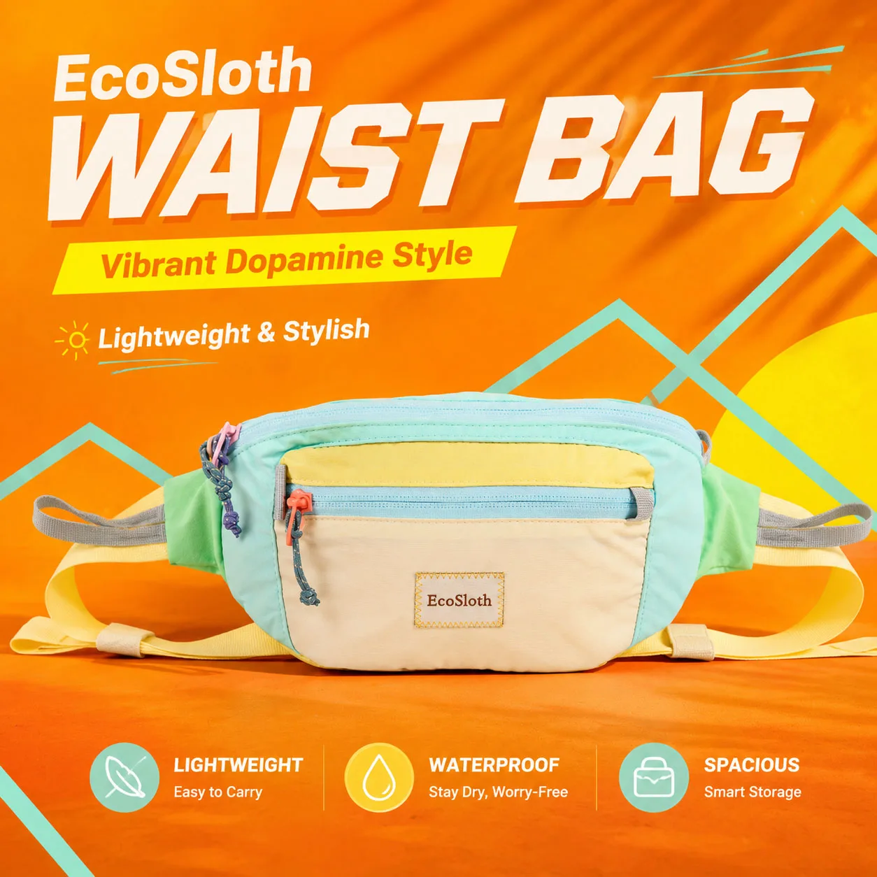 ecosloth-rinonera-de-nailon-con-bloques-de-color-bandolera-ligera-con-correa-ajustable-para-hombre-y-mujer-rinonera-de-moda