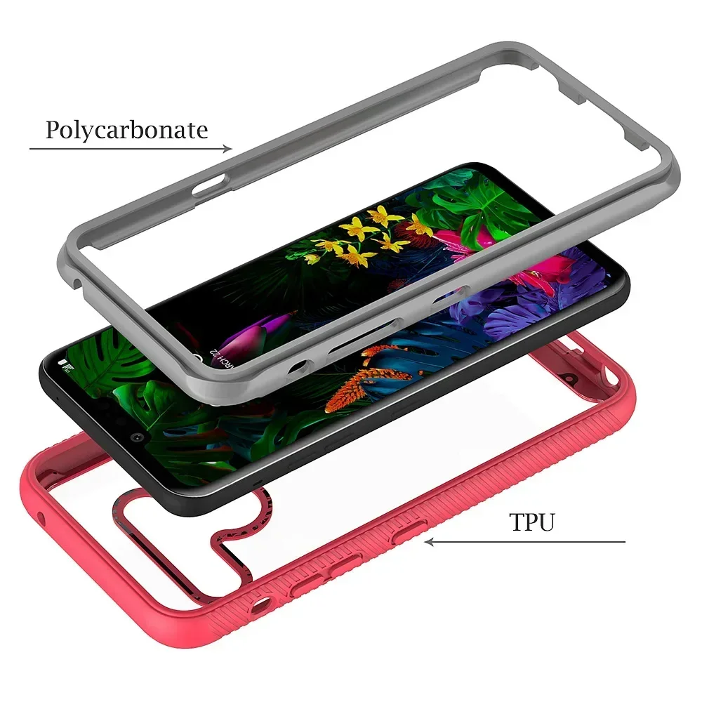 Hybrid TPU/PC Sky Case For LG G8 ThinQ Fundas Capa Two Layer Structure Shockproof Crystal Clear Shell Back Cover For LG G8