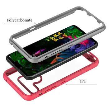 Hybridní TPU/PC Sky kryt pro LG G8 ThinQ Fundas Capa Dvouvrstvá struktura Nárazuvzdorný křišťálově čirý zadní kryt pro LG G8 8 nejlepší prodej displej LG G8 ThinQ - №3