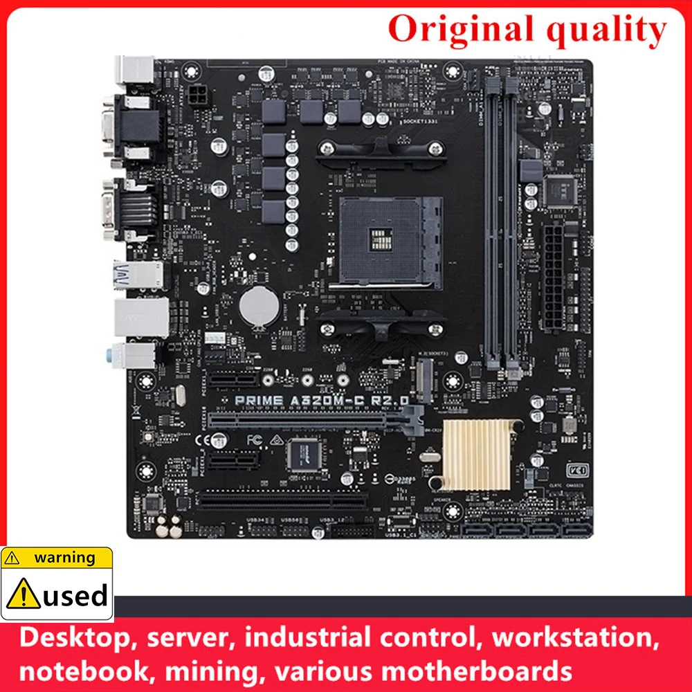 

Used For PRIME A320M-C Motherboards Socket AM4 DDR4 32GB For AMD A320 Desktop Mainboard SATA III USB3.0