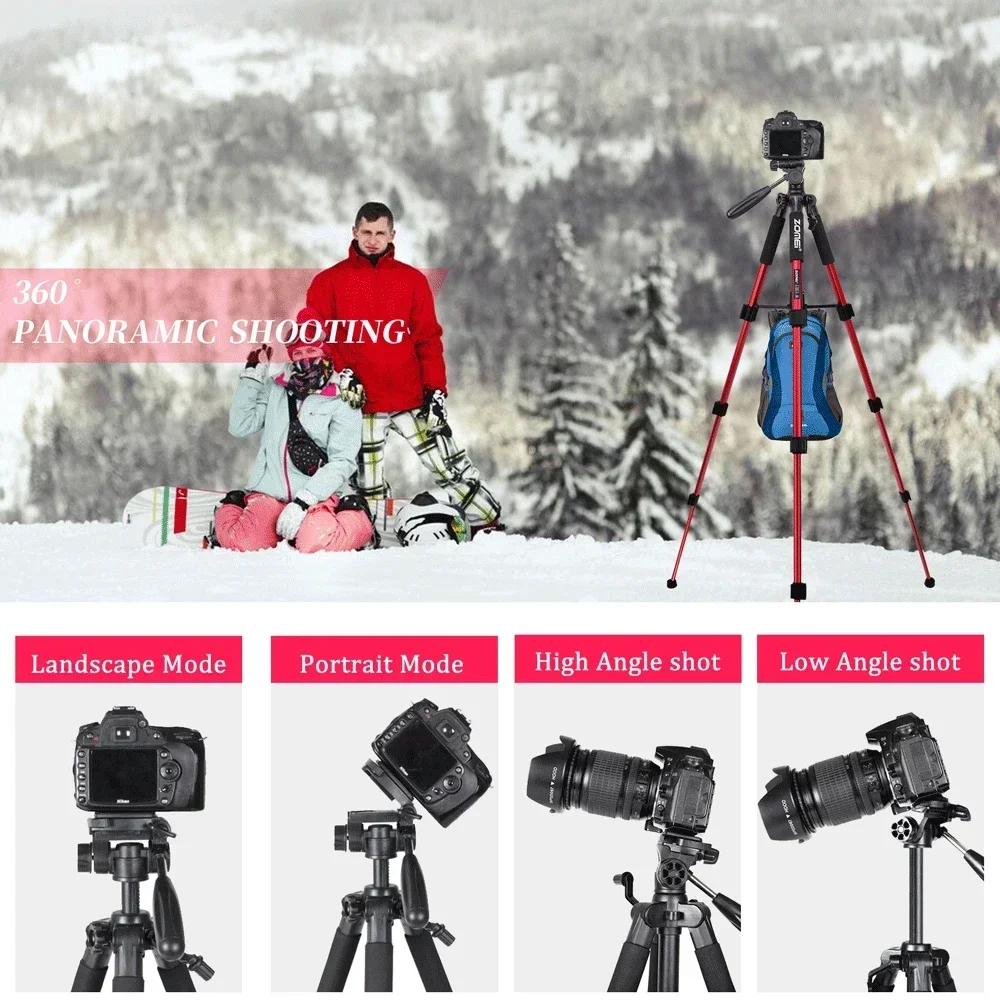 ZOMEI Q111 Professional Portable Tripod For Camera With 360° Panorama Ball Head, Tripod For DSLR, Stable And Cell Phone Tripod