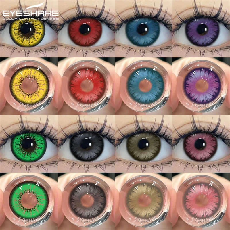 EYESHARE Halloween Weiß Farbige Kontaktlinsen Cosplay Verrückte Rote Kontaktlinsen Schwarz Anime Augenlinsen Weiße Schönheit Make-Up Linse