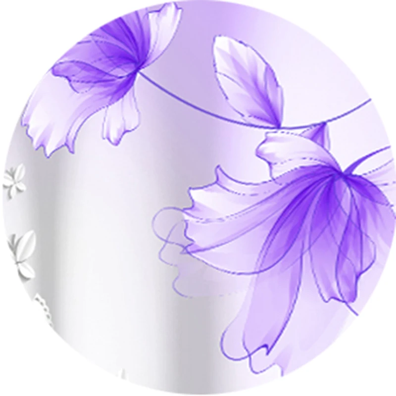 Papier peint photo 3D personnalisé pour murs, fleurs violettes, couloir blanc, moderne, minimaliste, créatif, chambre à coucher, toile de fond TV