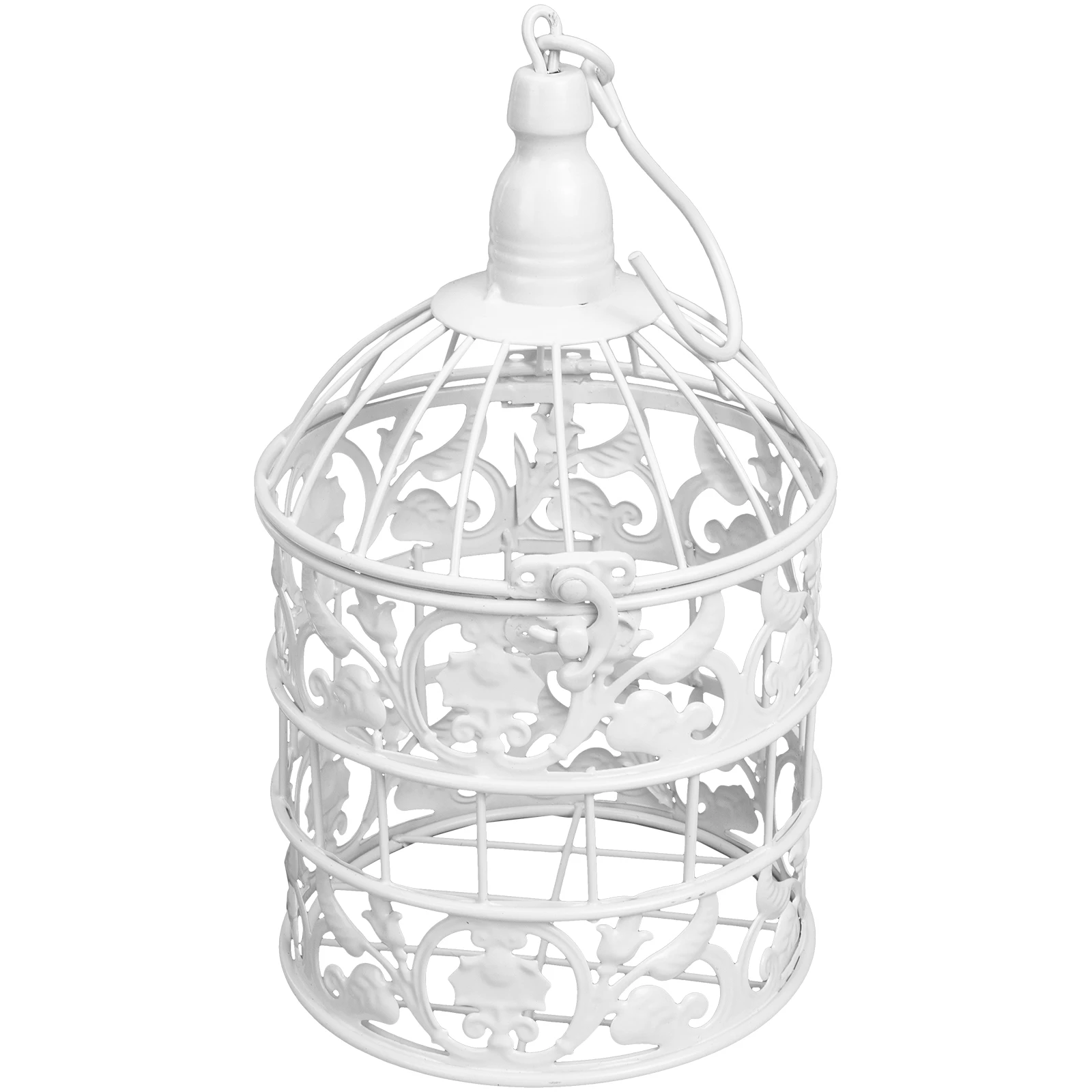 

European Style Cage White Large Size Home Decor Wedding Centerpiece Stylish Ornament Desktop Storage Flower Container
