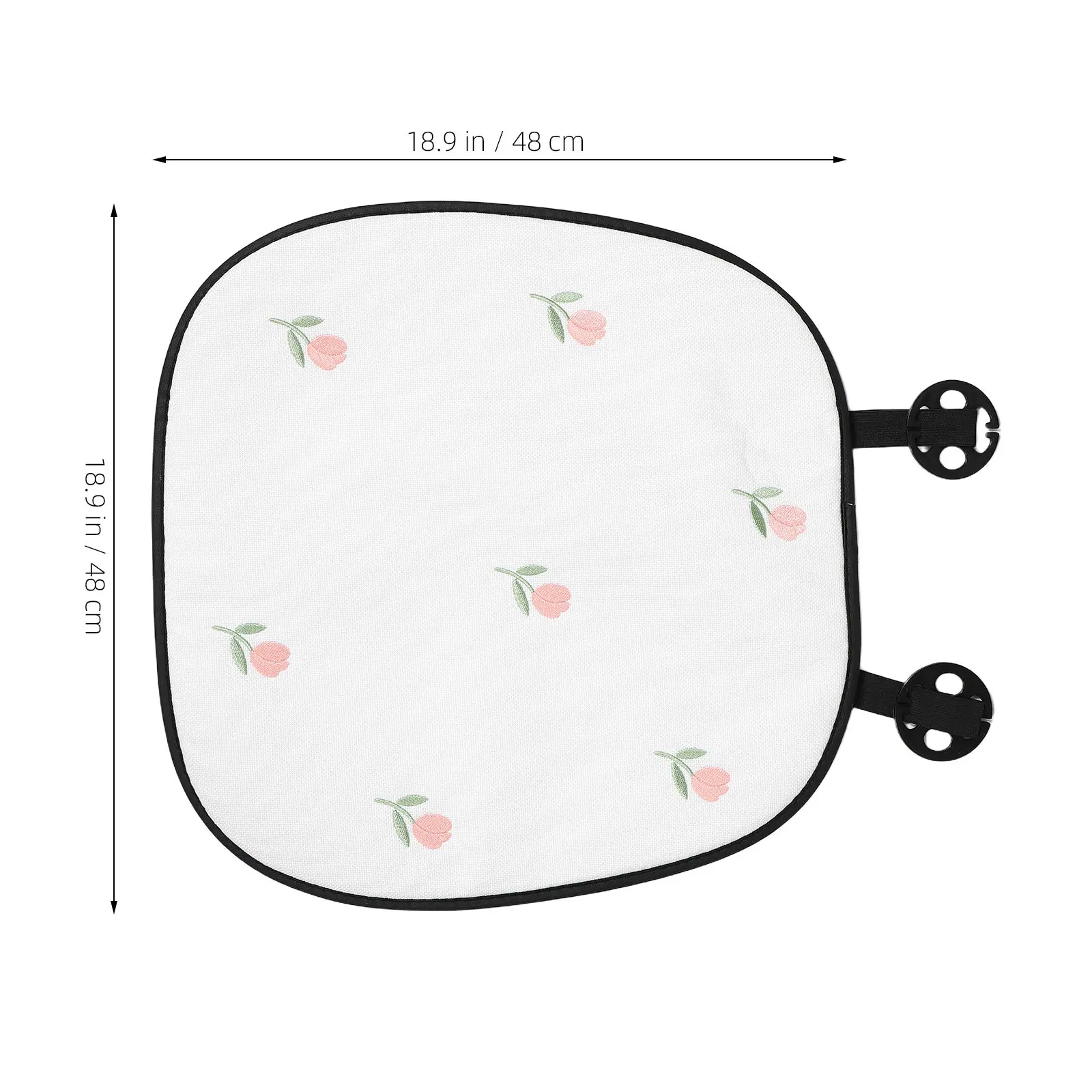 Seat Cushion for Car Tulip Print Breathable Cotton Linen Material All Season Use Cooling Summer Warm Winter Comfort Universal