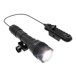 SecurityIng 1000LM Tactical Flashlight TF01 SST40 LED  Remote Pressure Switch and 3 Modes with Programming Quick Release