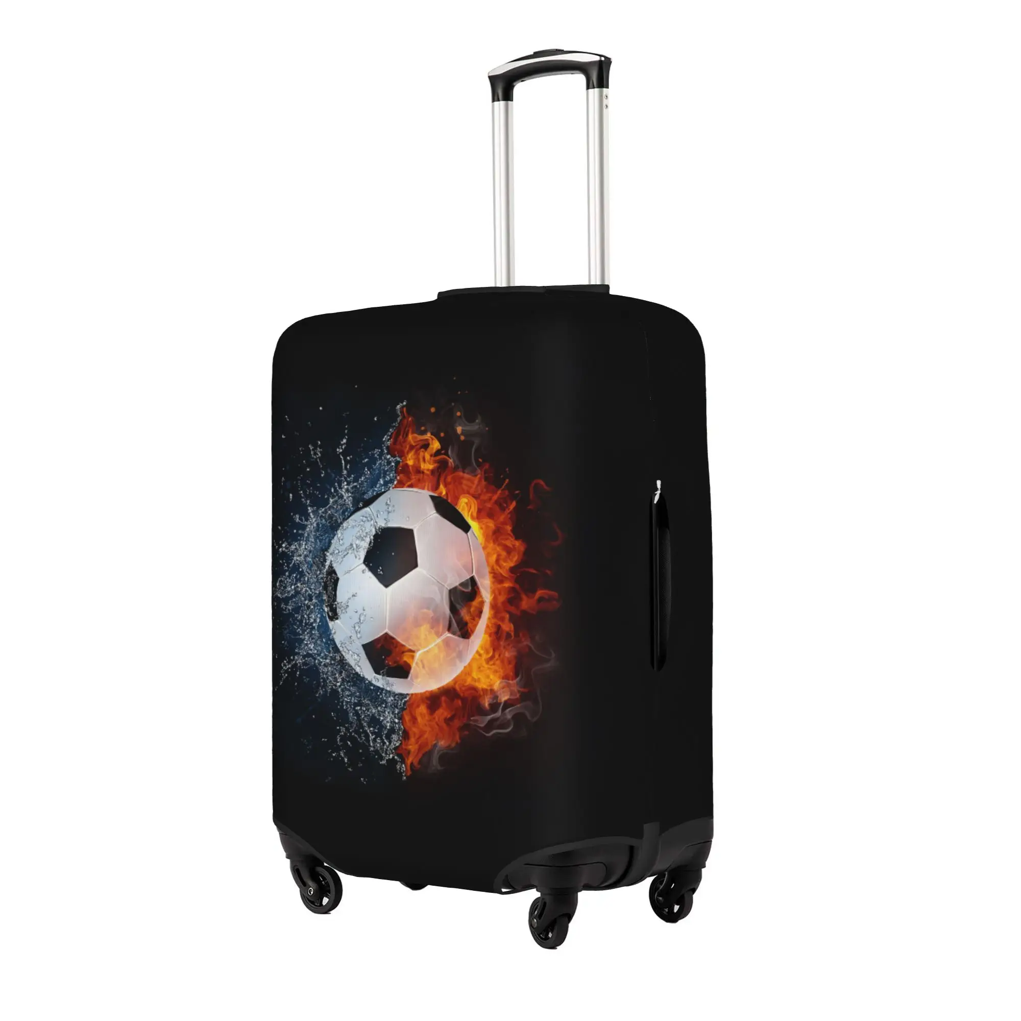 Custom Football in the battle of the elements Luggage Cover Elastic  Travel Suitcase Protective Covers Fits 18-32 Inch