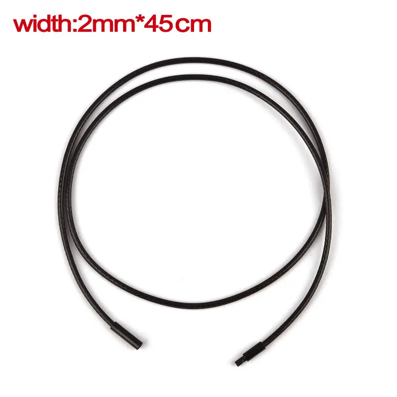45-60cm Lederkette für Damen und Herren, Lederband, Wachsseil, Edelstahlverschluss, DIY-Halskette, Schmuckzubehör