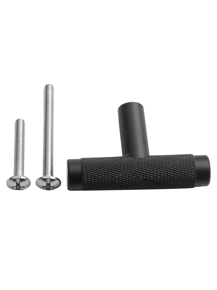 Drawer Cupboard Knob Door Handles Contemporary Style Easy Installation Knurled T Bar Design M4x25mm Screw Included